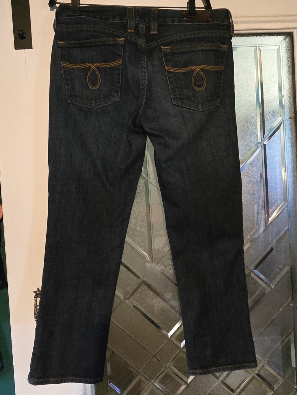 Dark Wash Blue Jean Capris- Classic Straight Fit